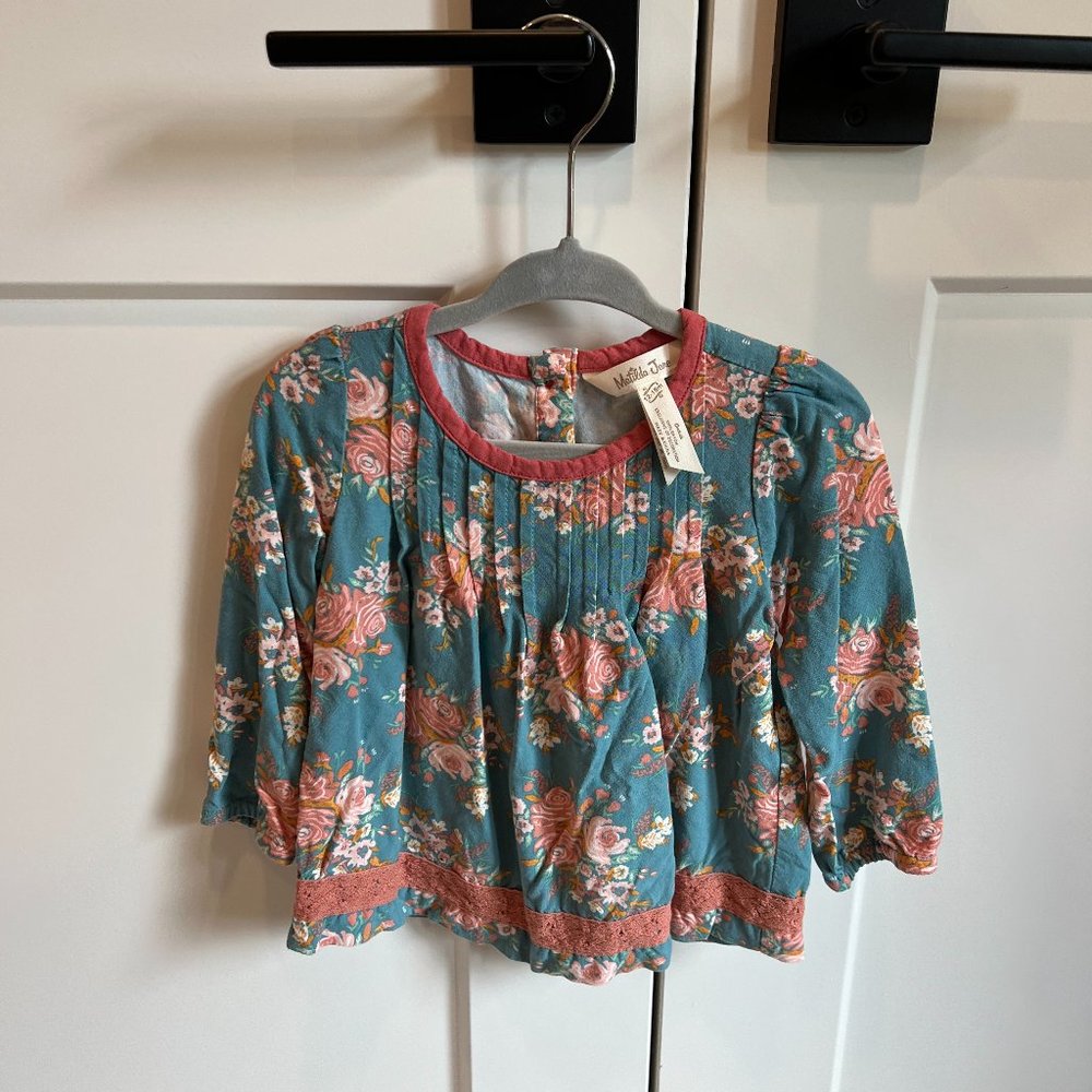 Matilda Jane Just Imagine Afina floral Rayon Top, 12-18 Months